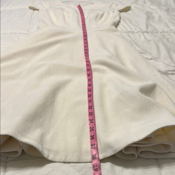 Dress the Population Livia Ivory Fit and Flare Dress Womens Small Wedding Bride - Picture 15 of 16